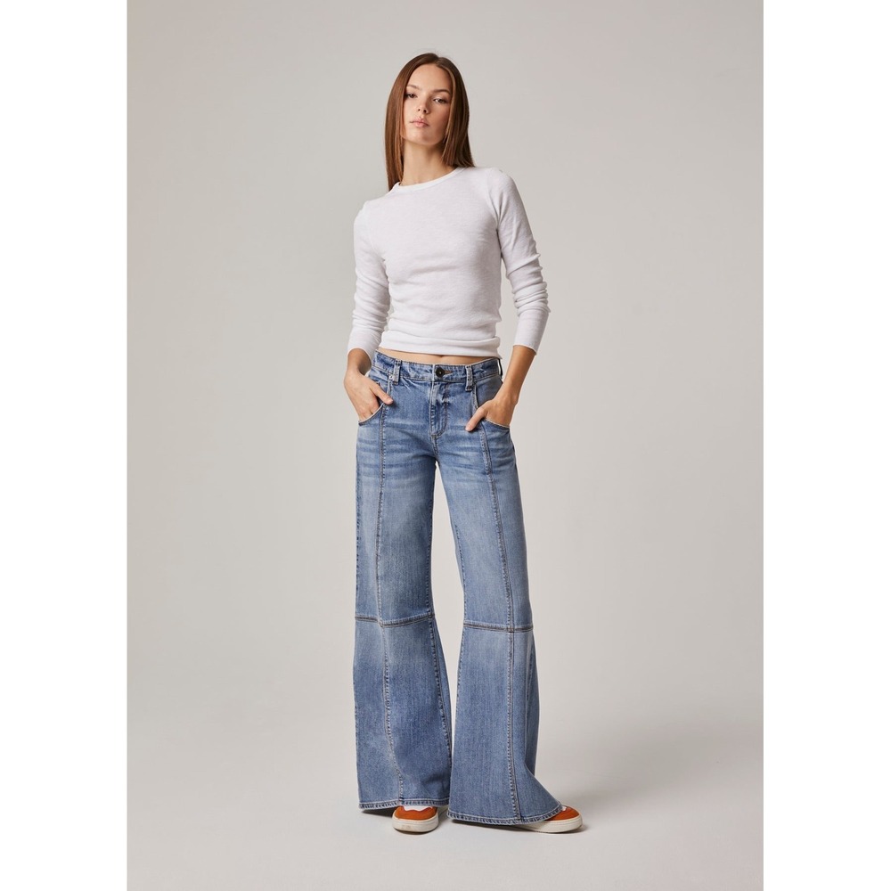 NWT Edyson Cary High Rise Wide Leg‎ Jeans in Light Arles Wash - Size 25